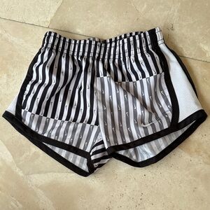 Black and White Striped Toddler Shorts